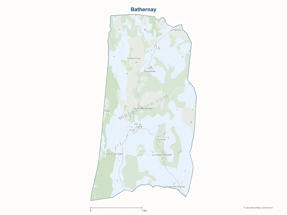 Carte de Bathernay à personnaliser
