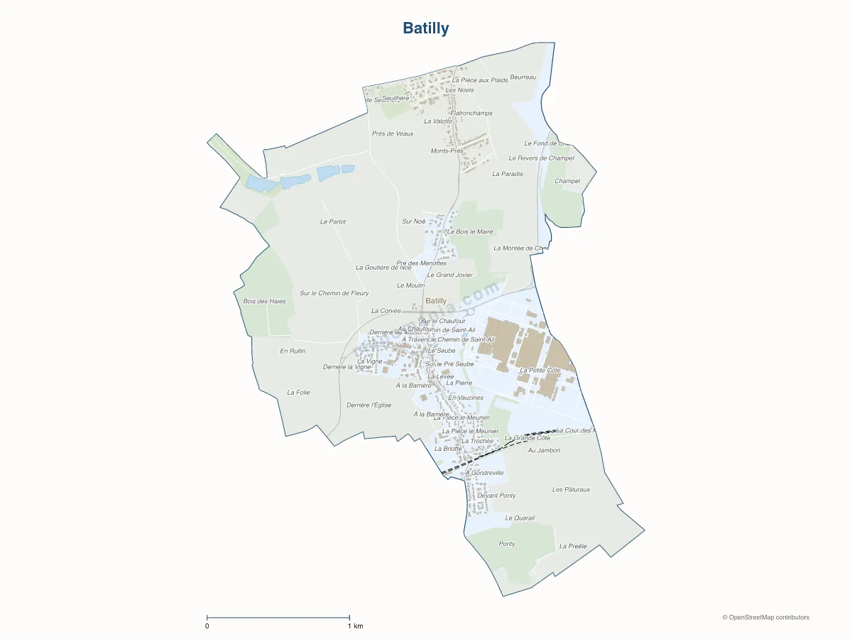 Carte de Batilly à personnaliser
