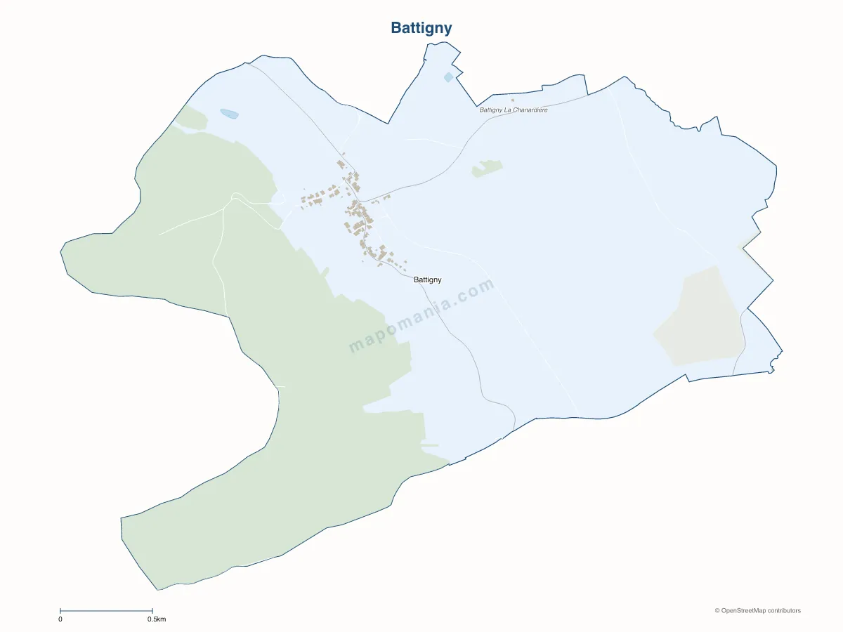 Carte de Battigny à personnaliser