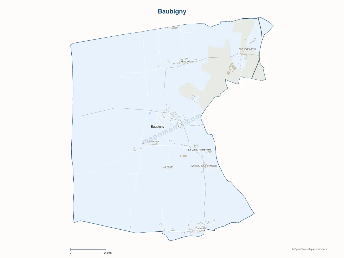 Carte de Baubigny à personnaliser