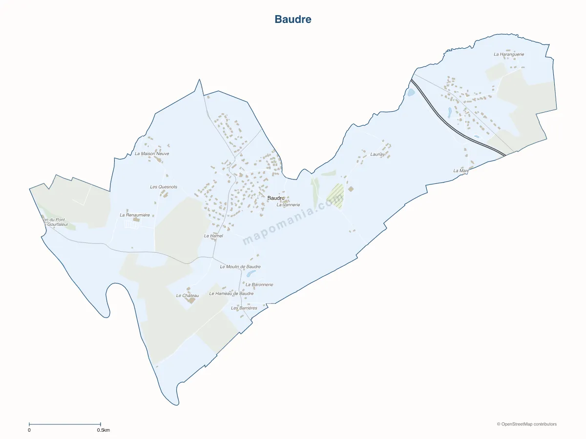 Carte de Baudre à personnaliser