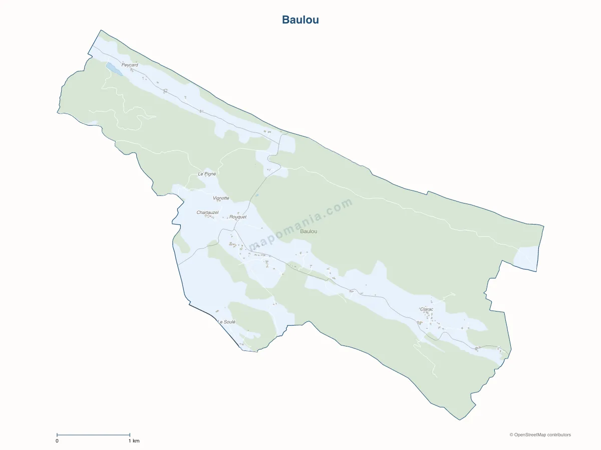 Carte de Baulou à personnaliser