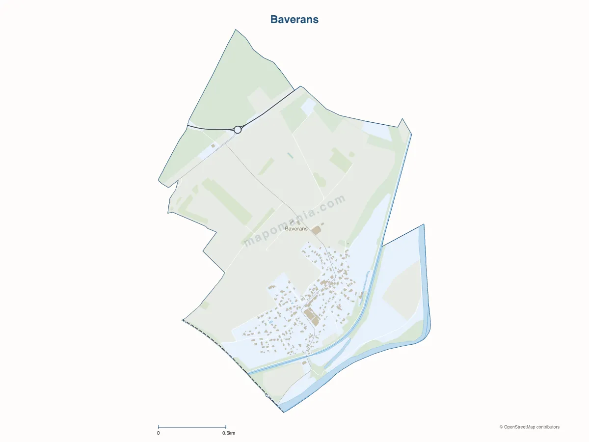 Carte de Baverans à personnaliser