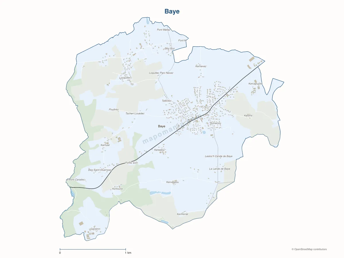 Carte de Baye à personnaliser