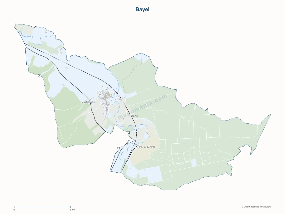Carte de Bayel à personnaliser