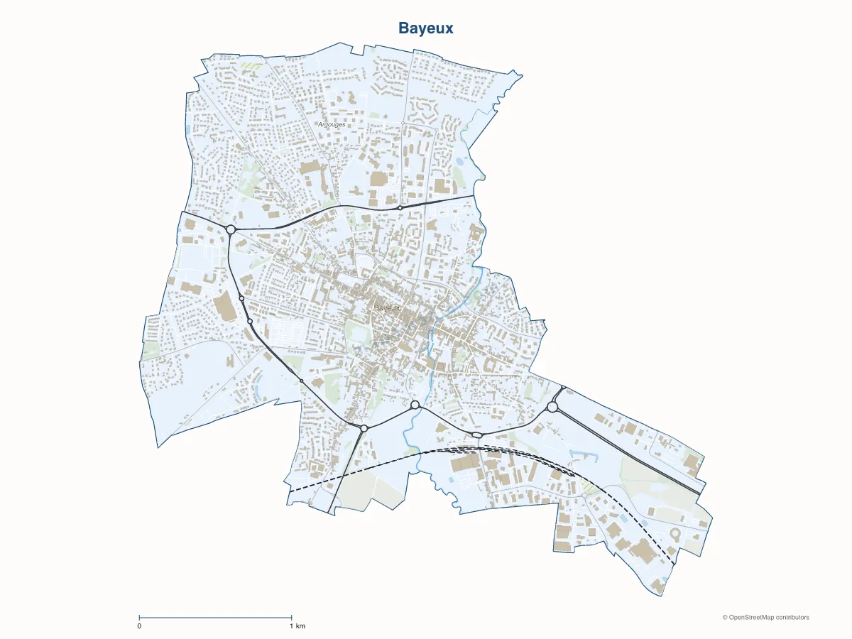 Carte de Bayeux à personnaliser