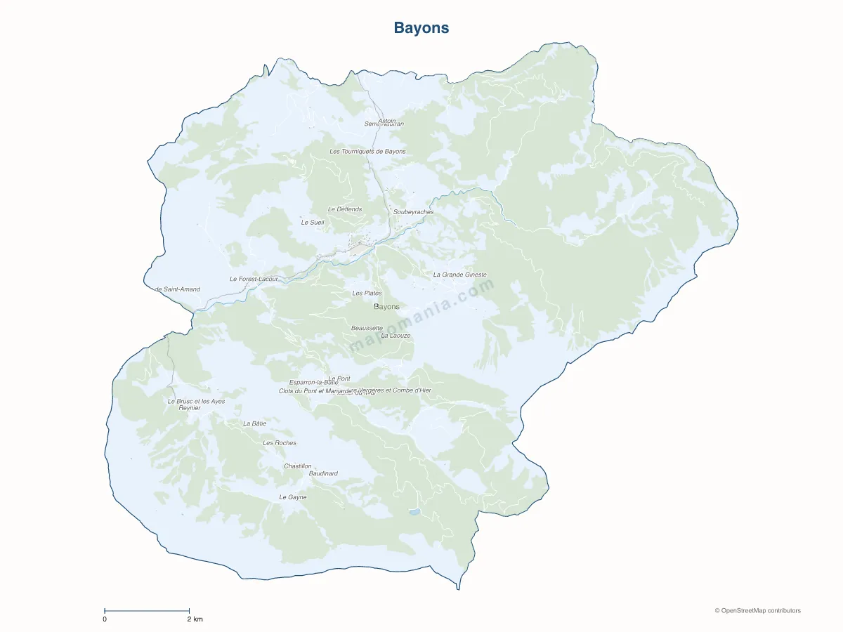 Carte de Bayons à personnaliser