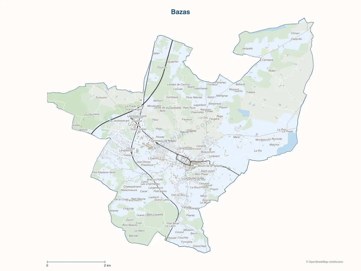 Carte de Bazas à personnaliser