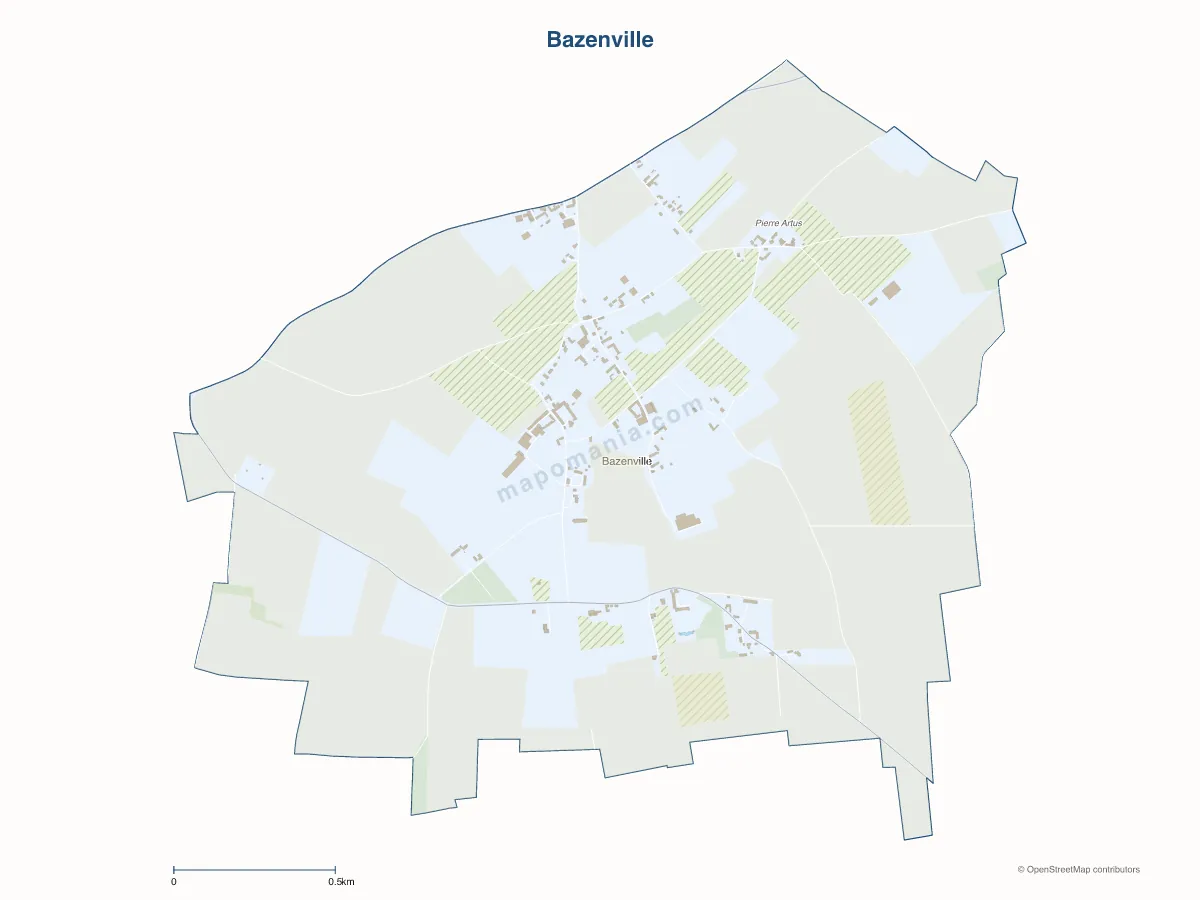 Carte de Bazenville à personnaliser