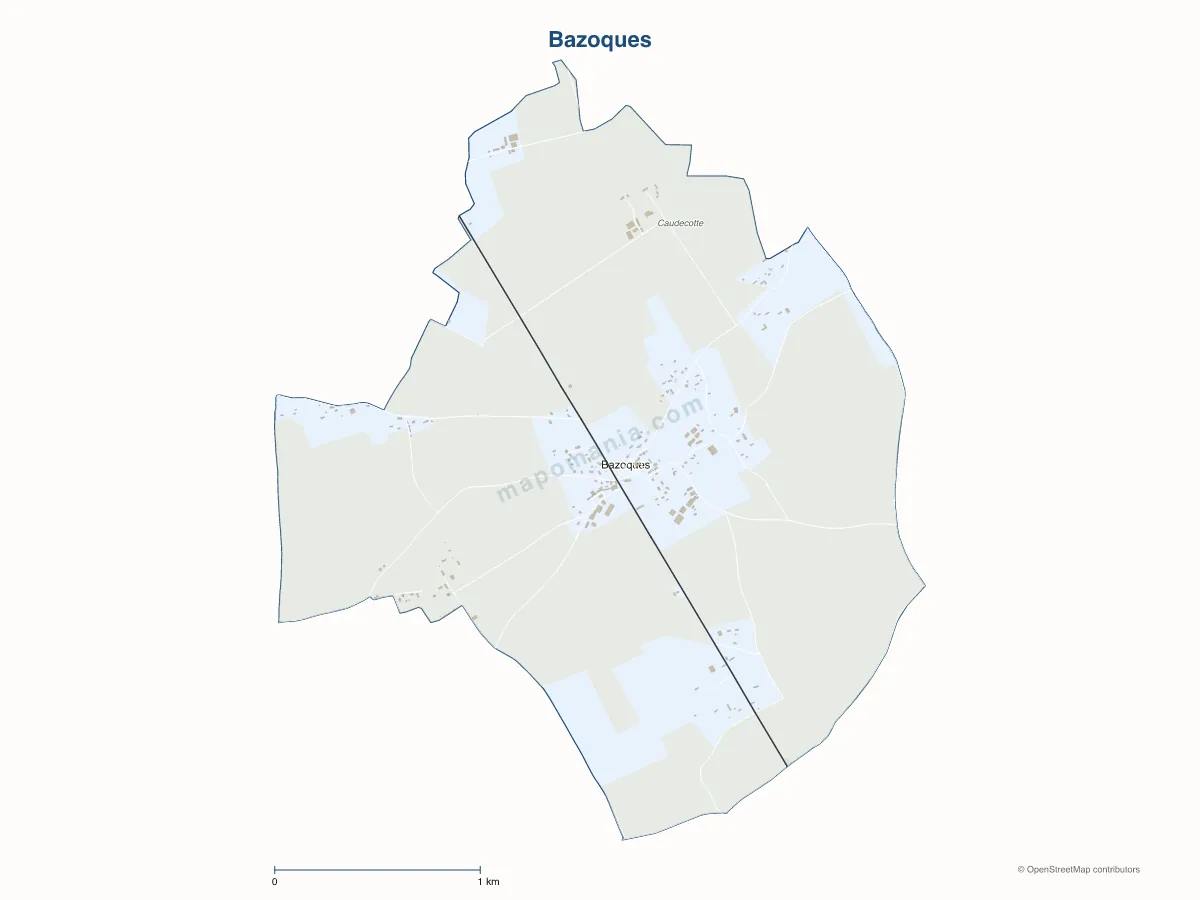 Carte de Bazoques à personnaliser
