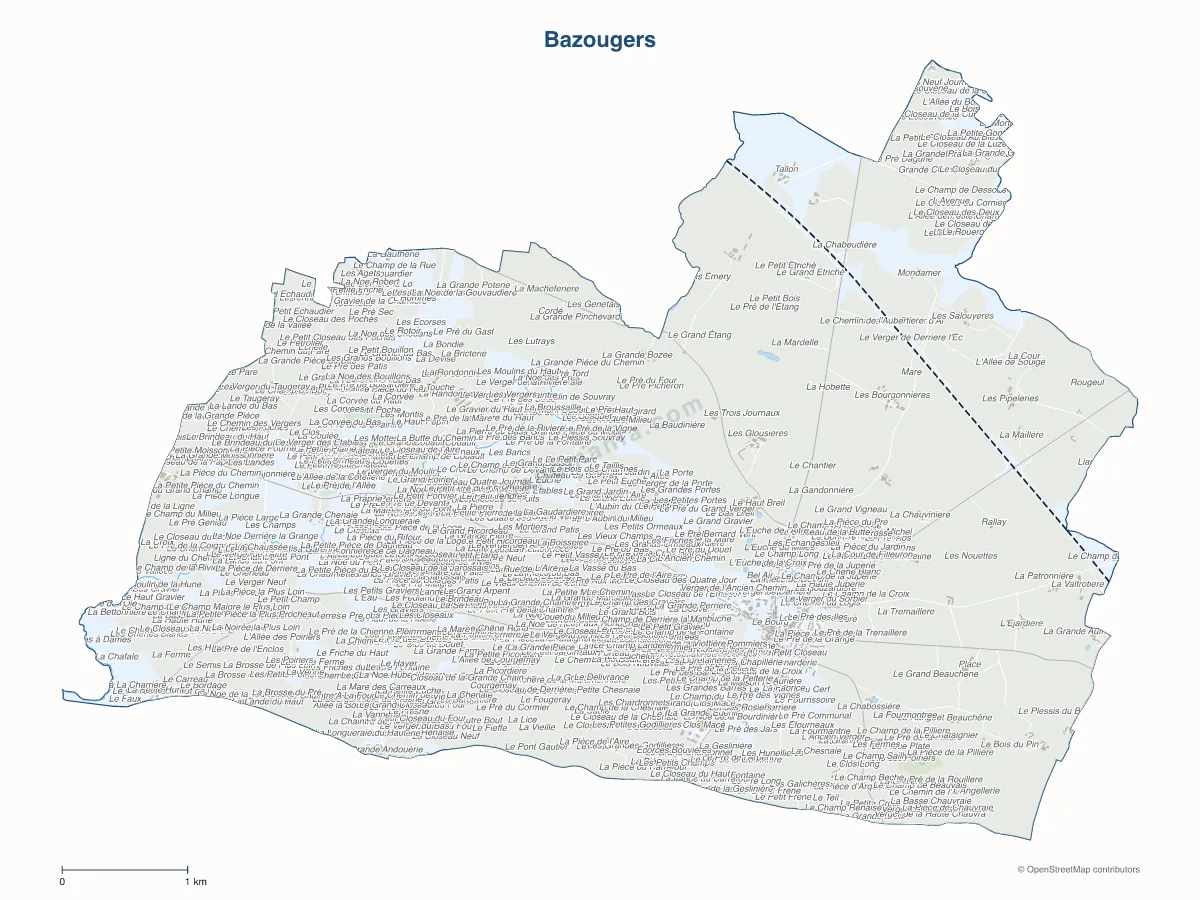 Carte de Bazougers à personnaliser
