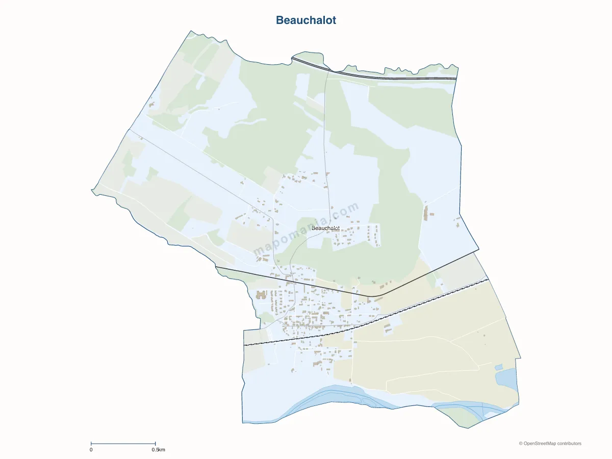 Carte de Beauchalot à personnaliser