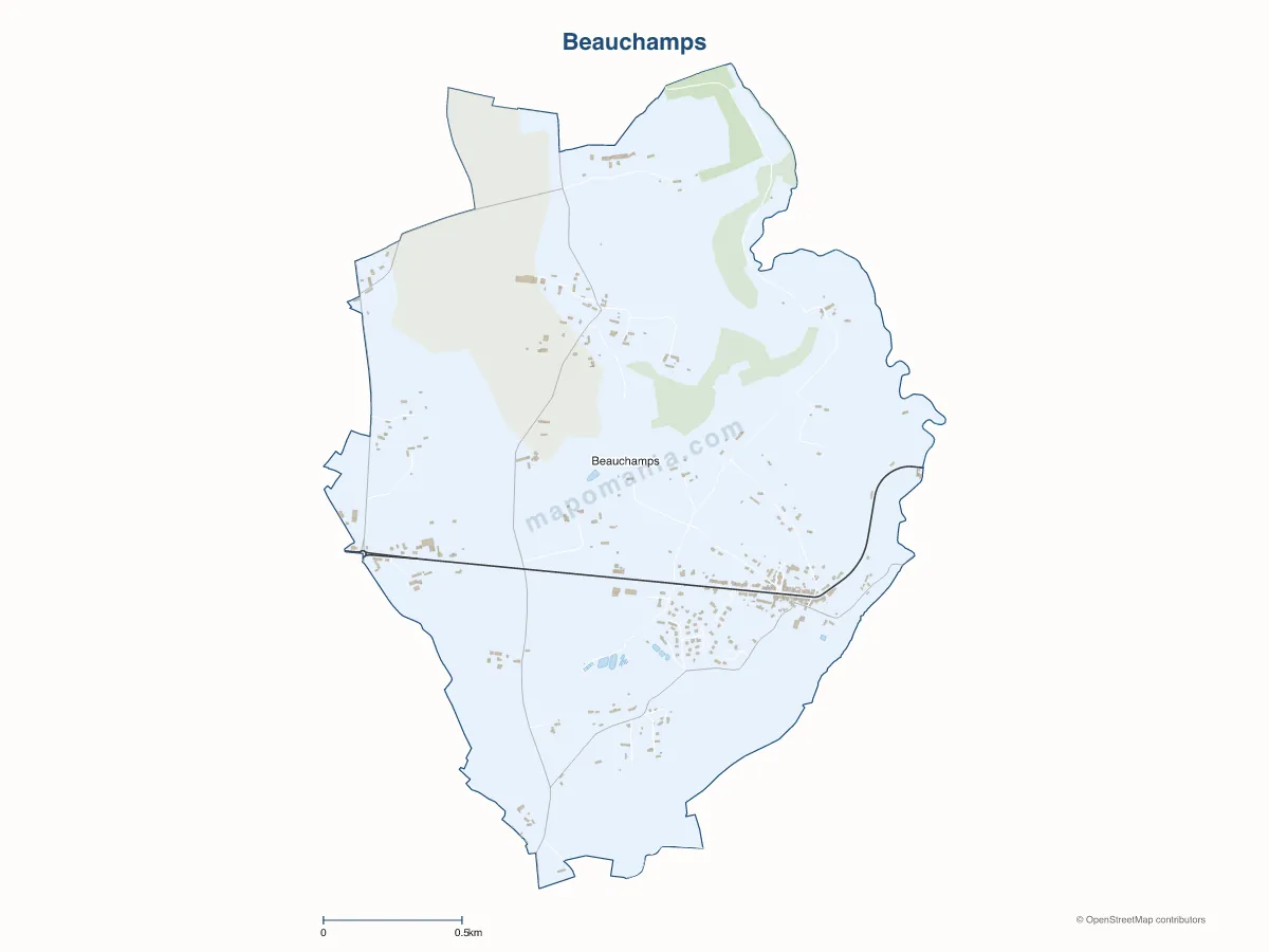 Carte de Beauchamps à personnaliser