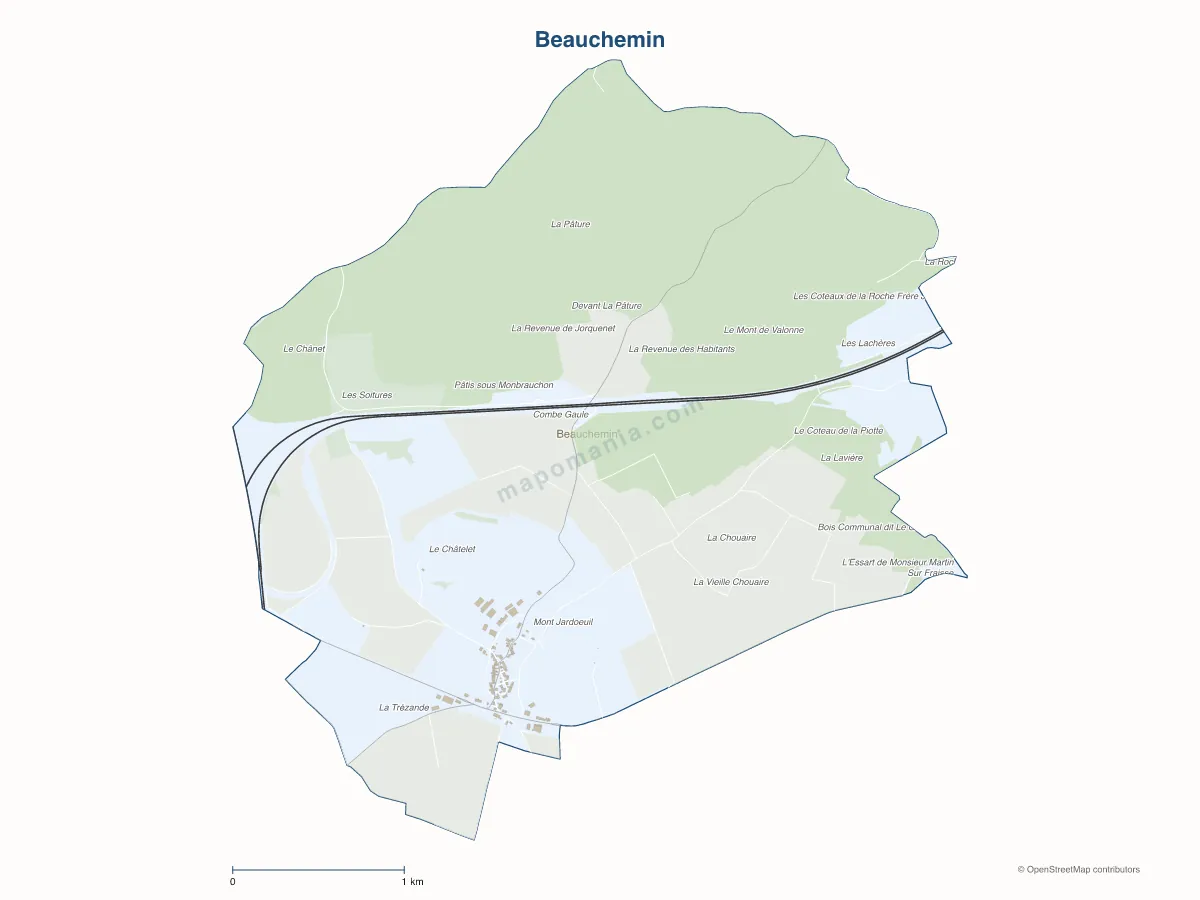 Carte de Beauchemin à personnaliser