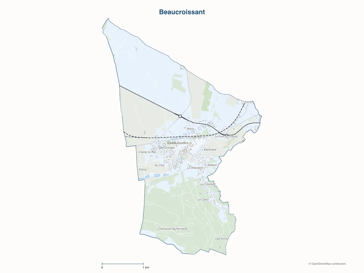 Carte de Beaucroissant à personnaliser