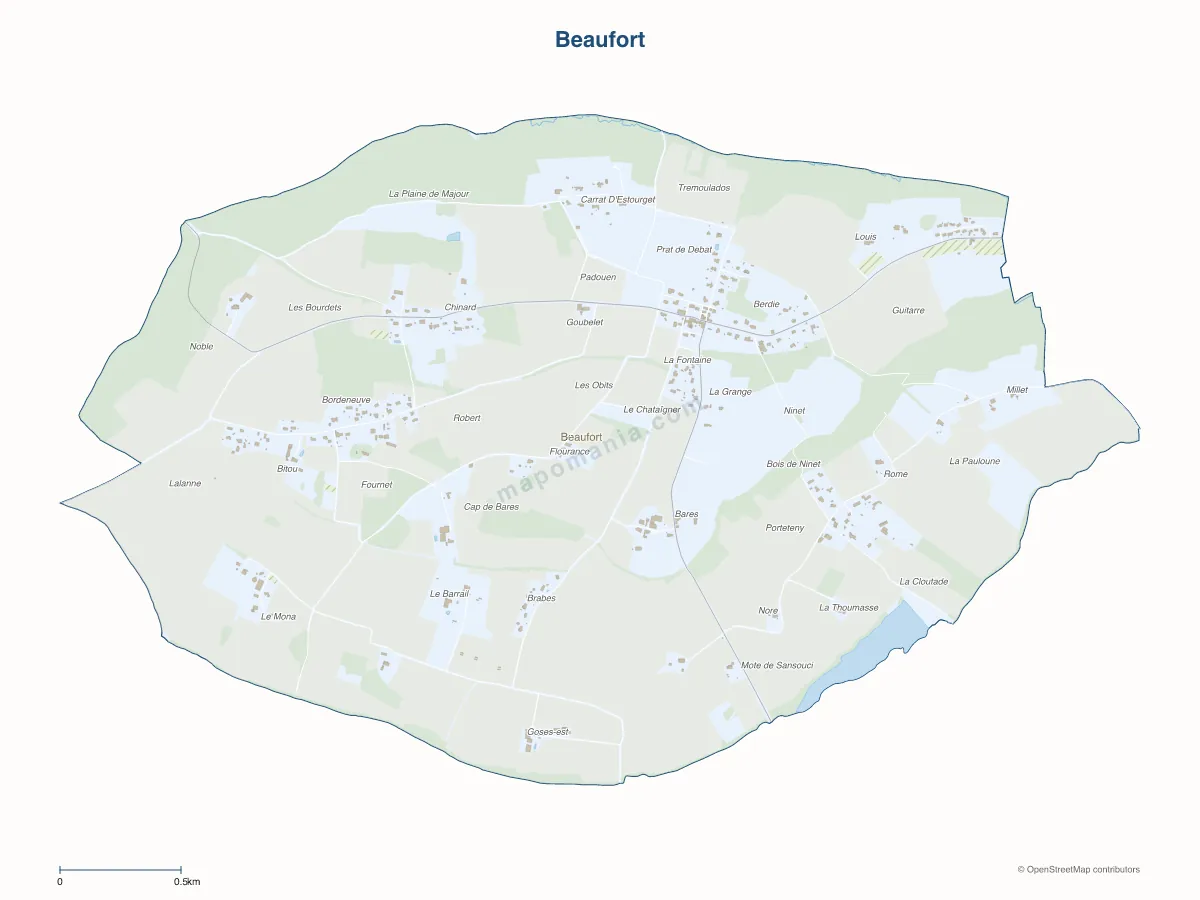 Carte de Beaufort à personnaliser