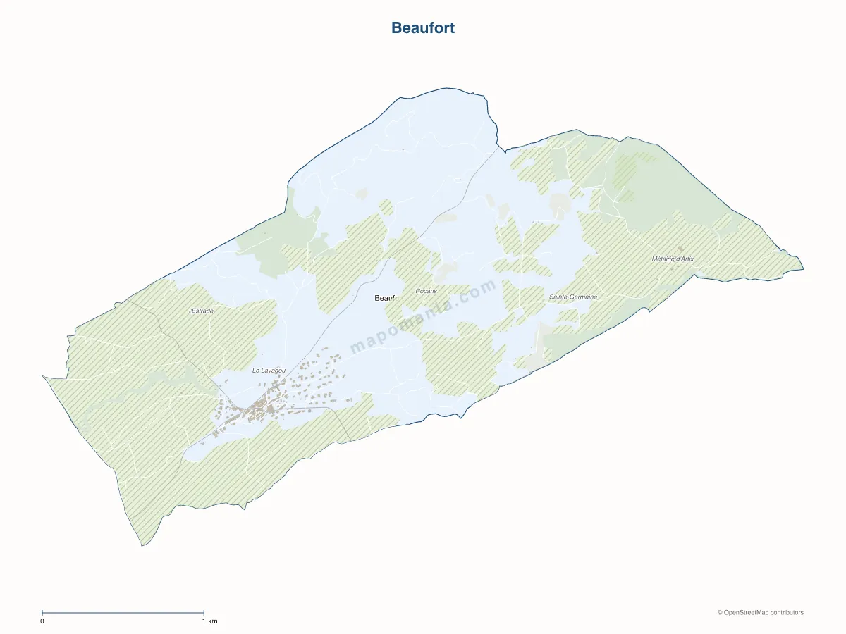 Carte de Beaufort à personnaliser