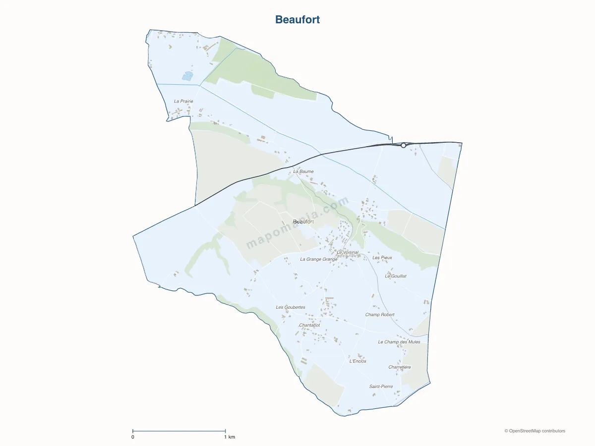 Carte de Beaufort à personnaliser