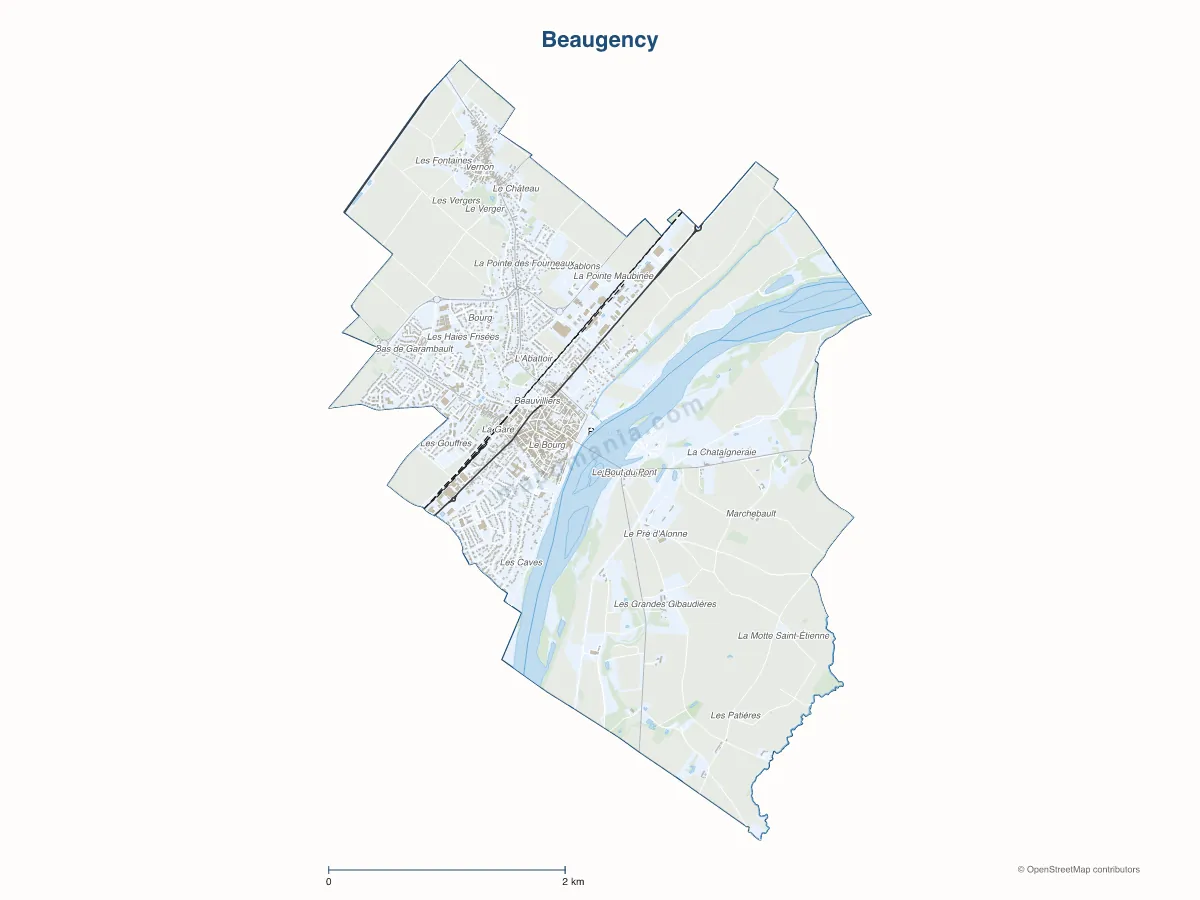 Carte de Beaugency à personnaliser