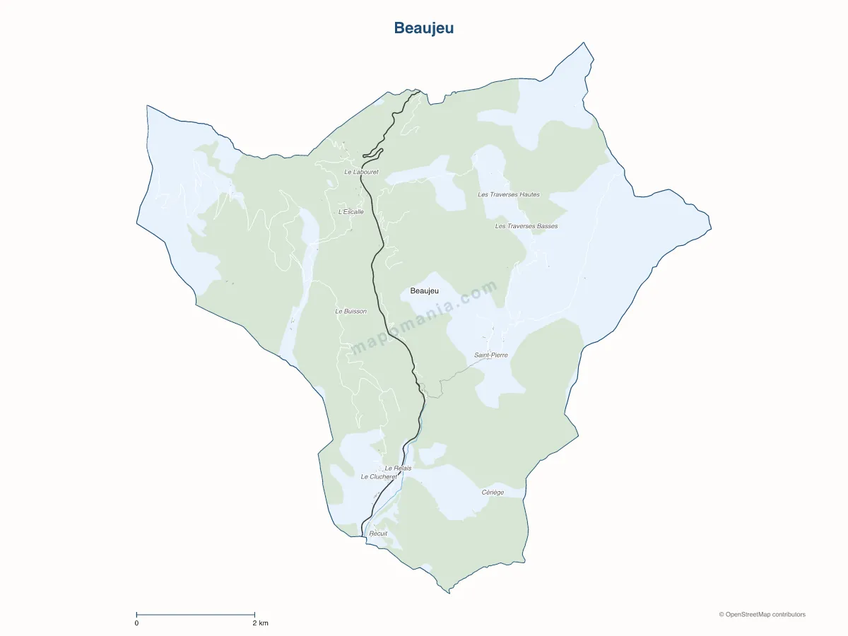 Carte de Beaujeu à personnaliser