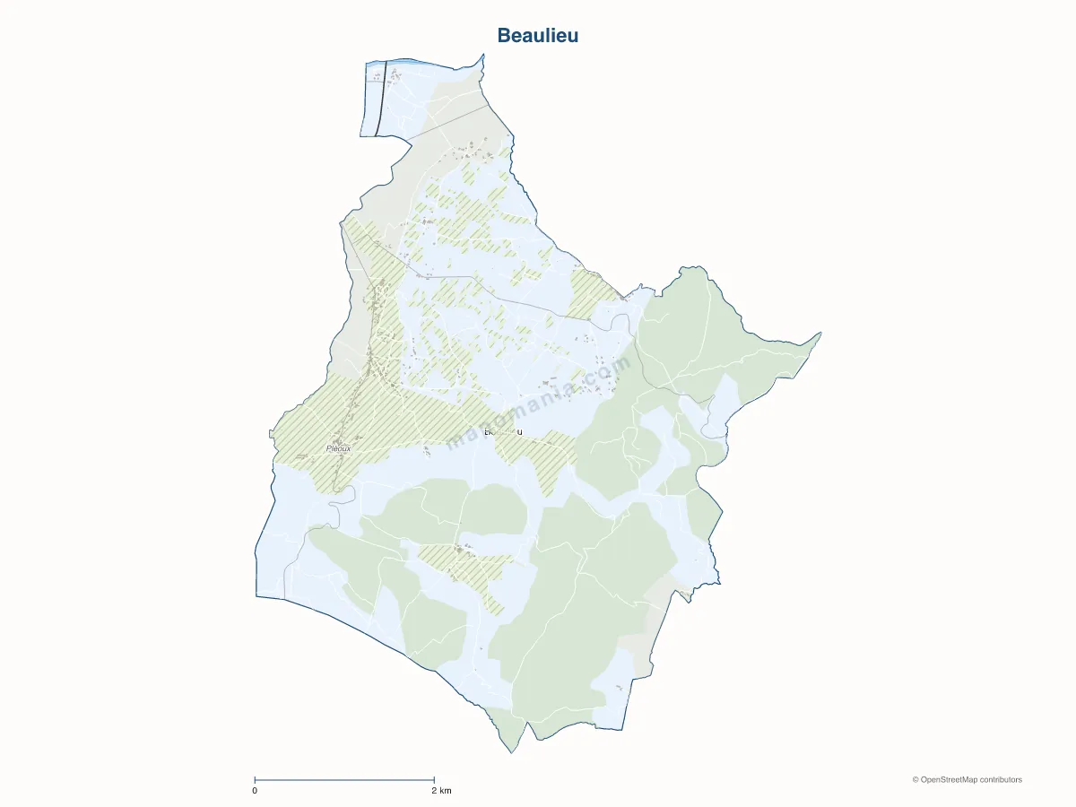Carte de Beaulieu à personnaliser