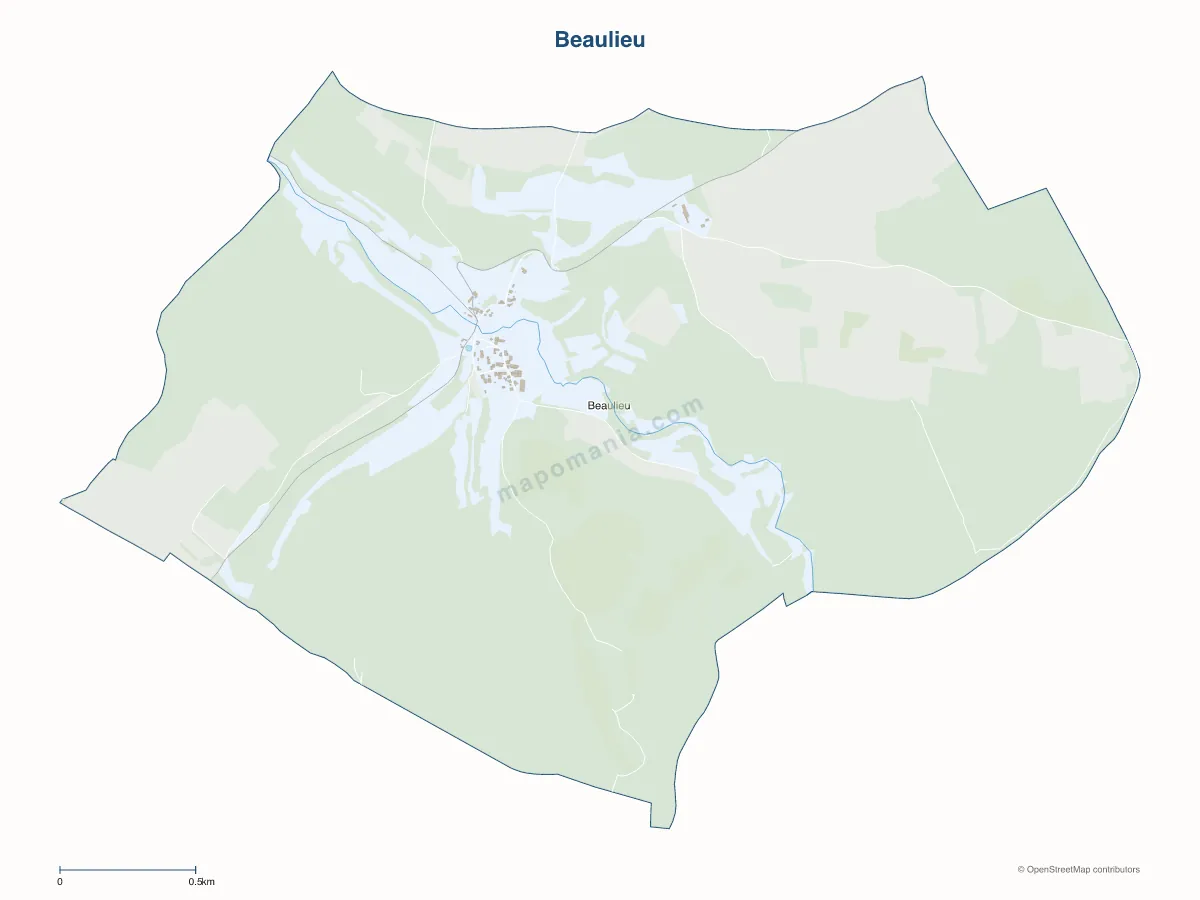 Carte de Beaulieu à personnaliser