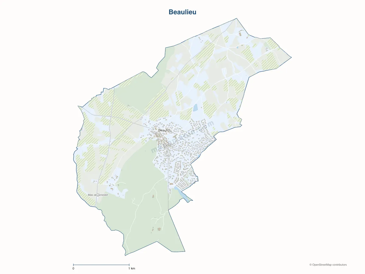 Carte de Beaulieu à personnaliser