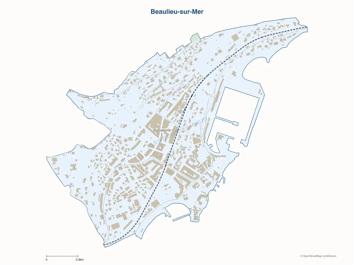 Carte de Beaulieu-sur-Mer à personnaliser