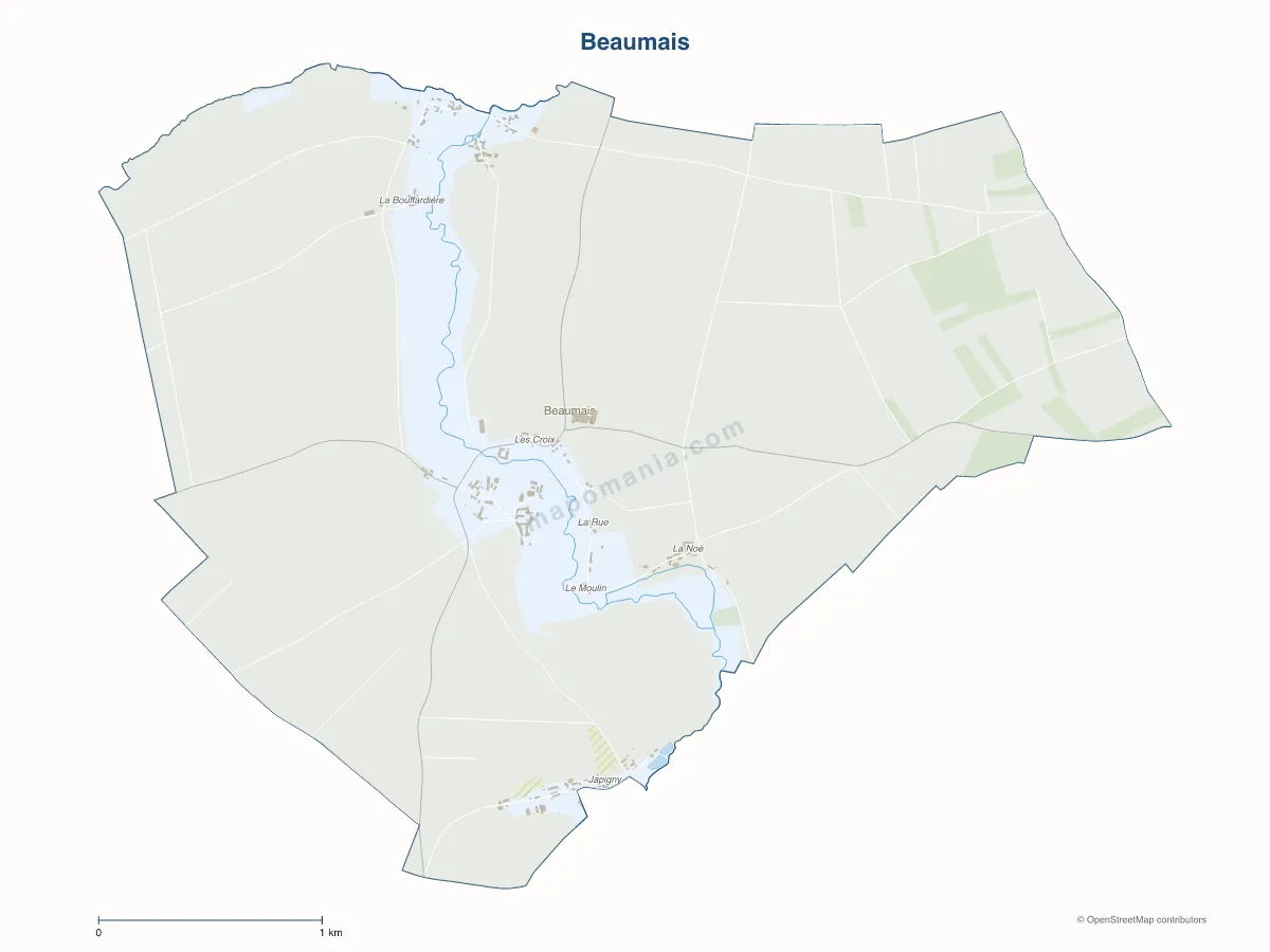 Carte de Beaumais à personnaliser