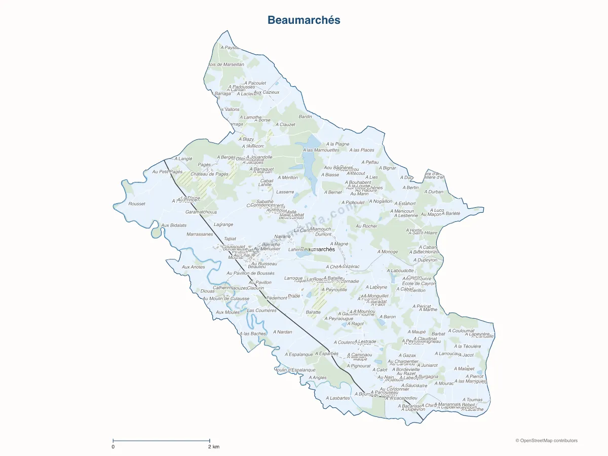 Carte de Beaumarchés à personnaliser
