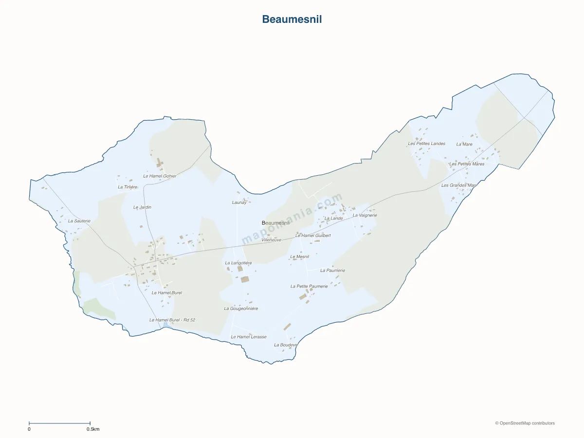 Carte de Beaumesnil à personnaliser
