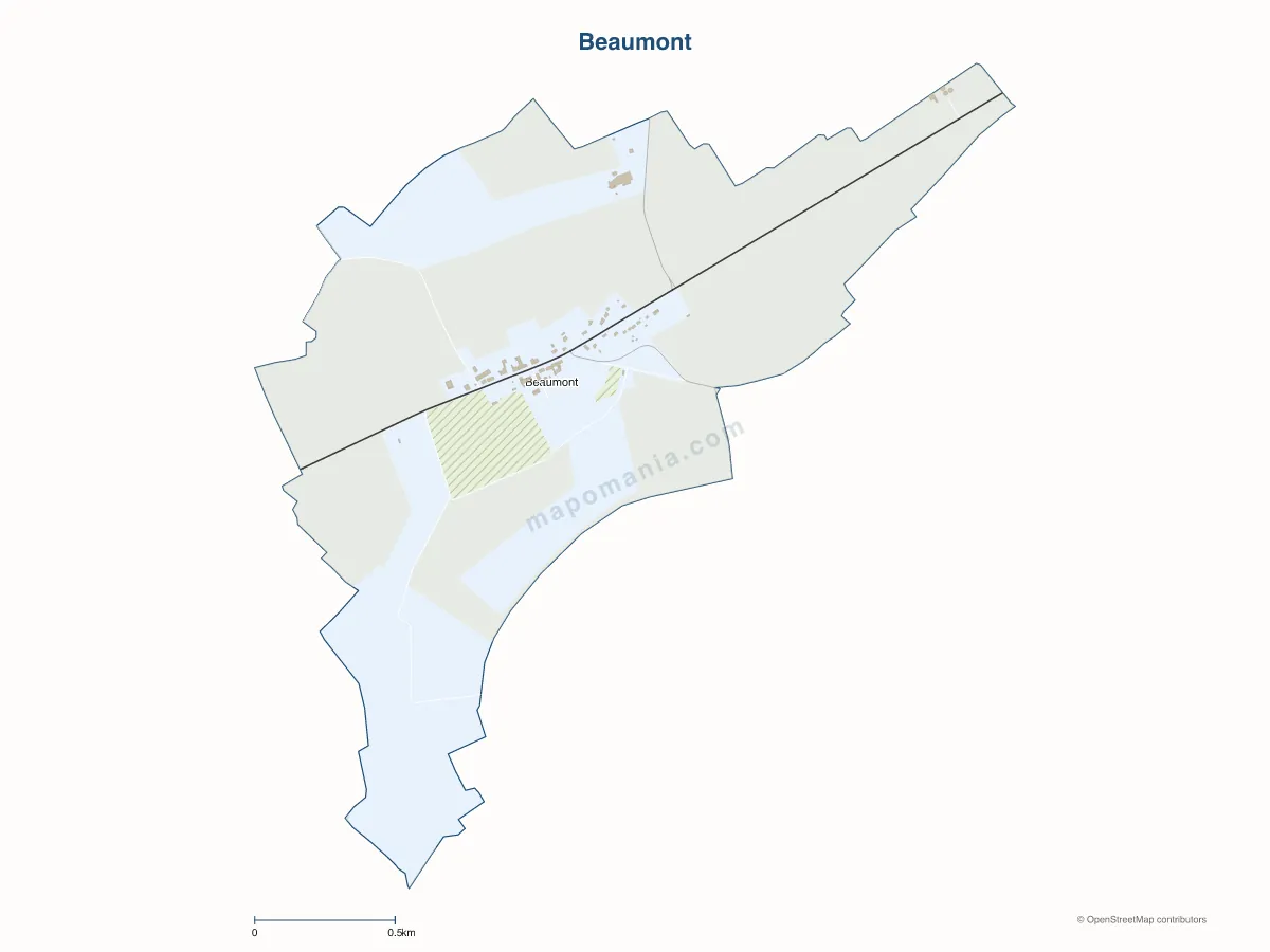 Carte de Beaumont à personnaliser