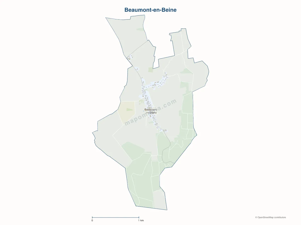 Carte de Beaumont-en-Beine à personnaliser