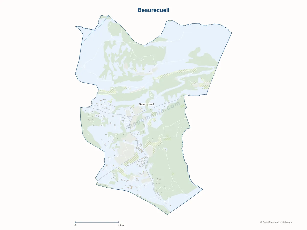 Carte de Beaurecueil à personnaliser