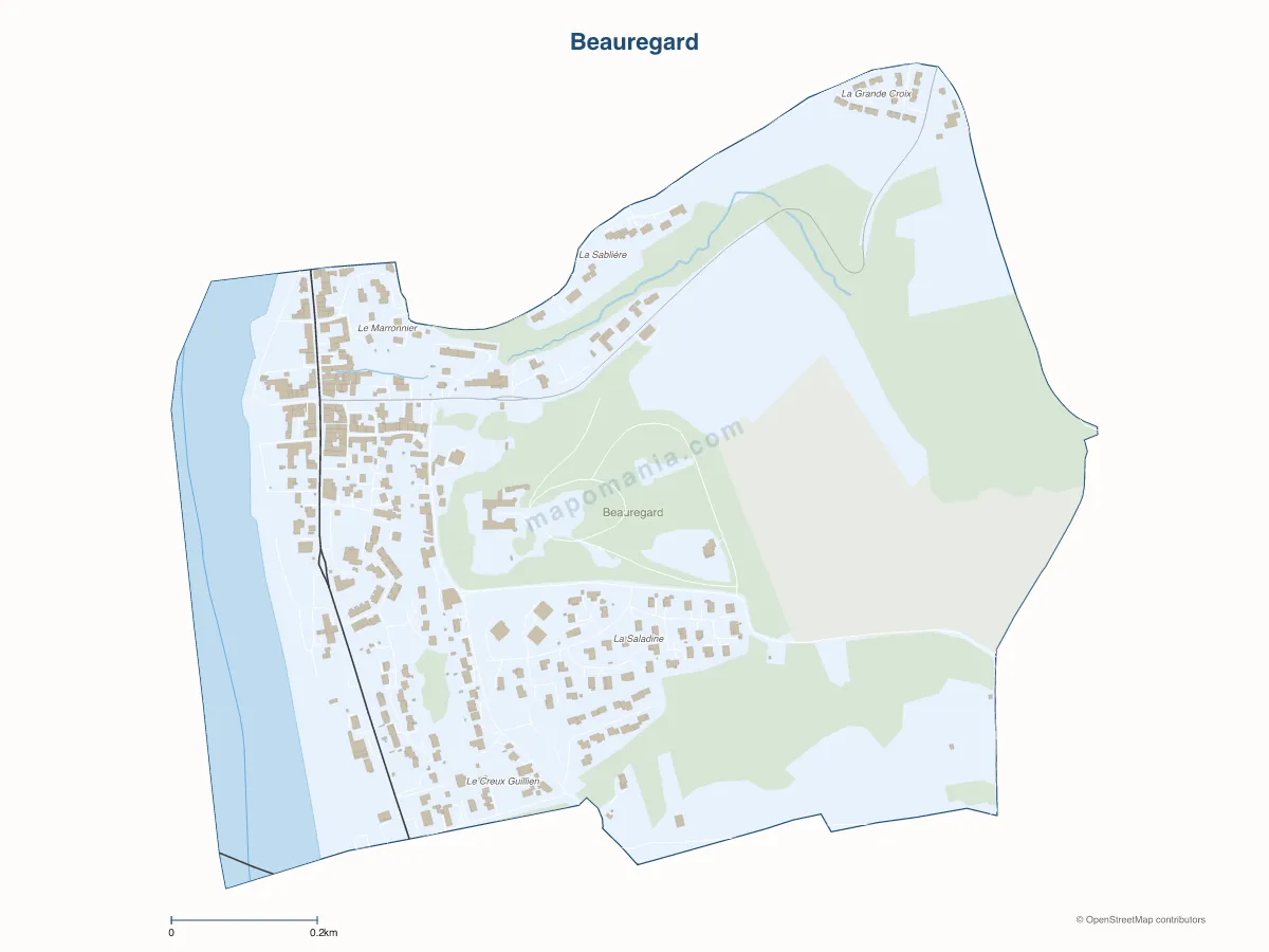 Carte de Beauregard à personnaliser