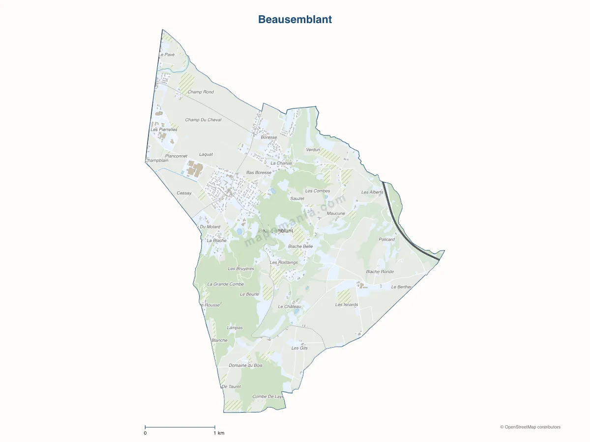 Carte de Beausemblant à personnaliser