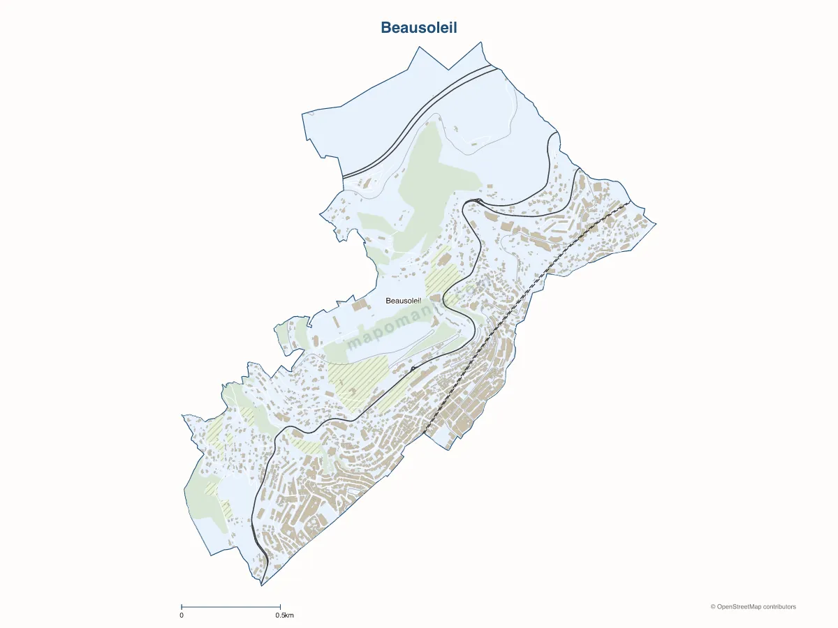 Carte de Beausoleil à personnaliser