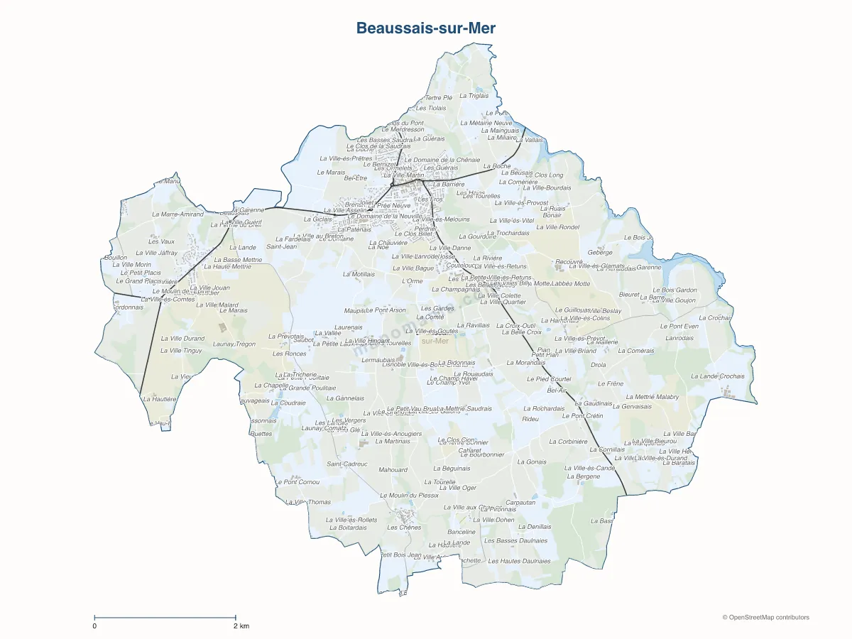 Carte de Beaussais-sur-Mer à personnaliser