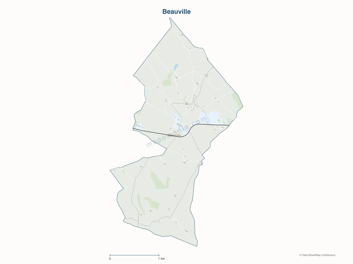 Carte de Beauville à personnaliser