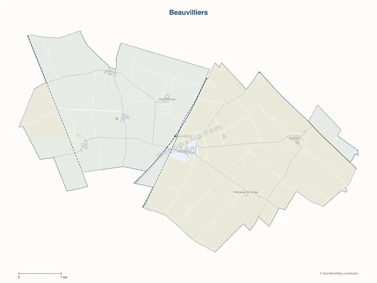 Carte de Beauvilliers à personnaliser