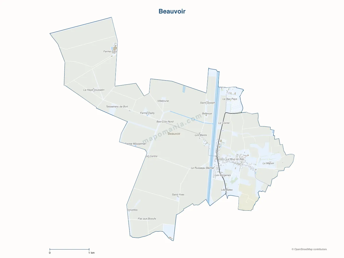 Carte de Beauvoir à personnaliser