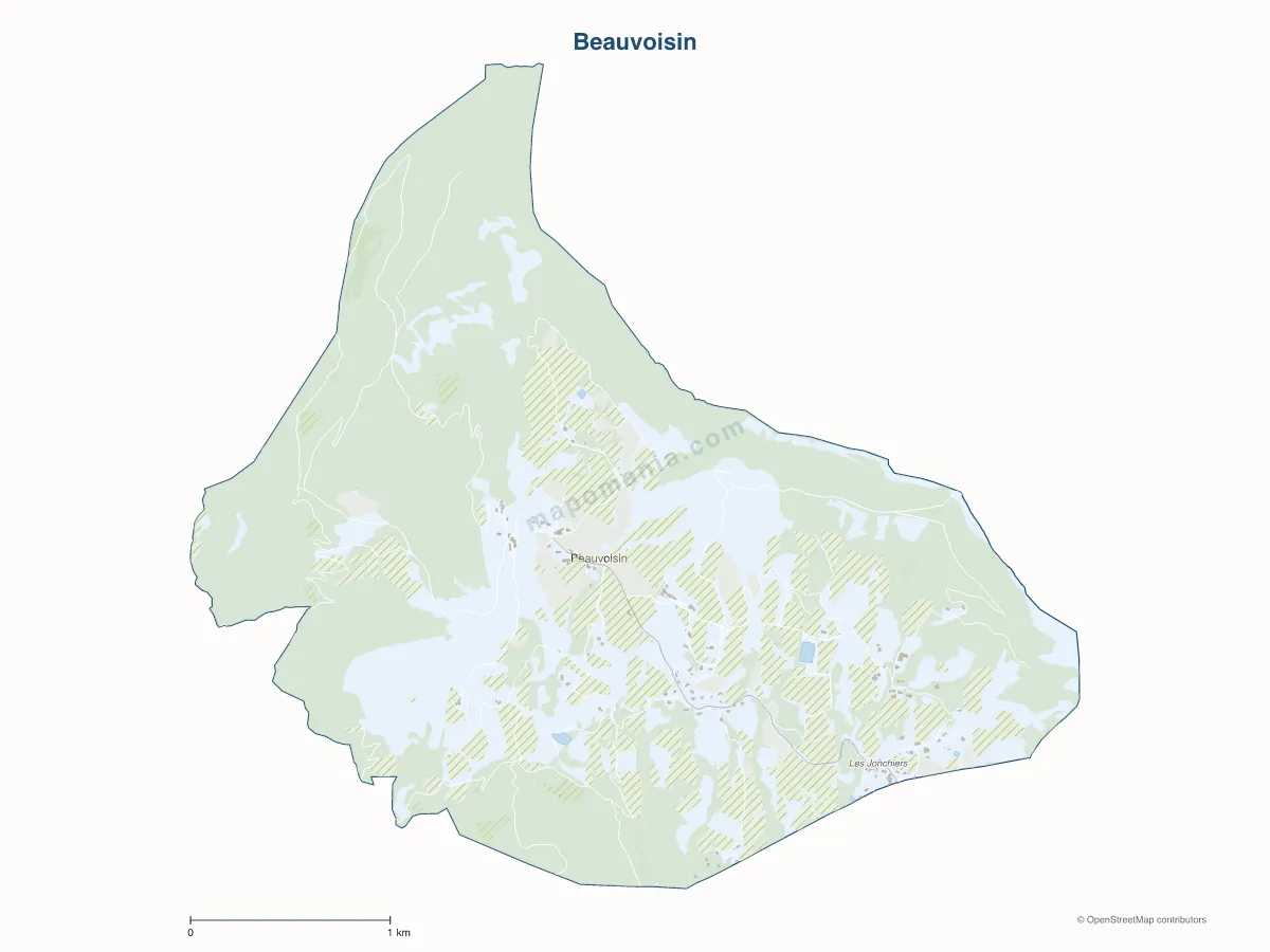 Carte de Beauvoisin à personnaliser