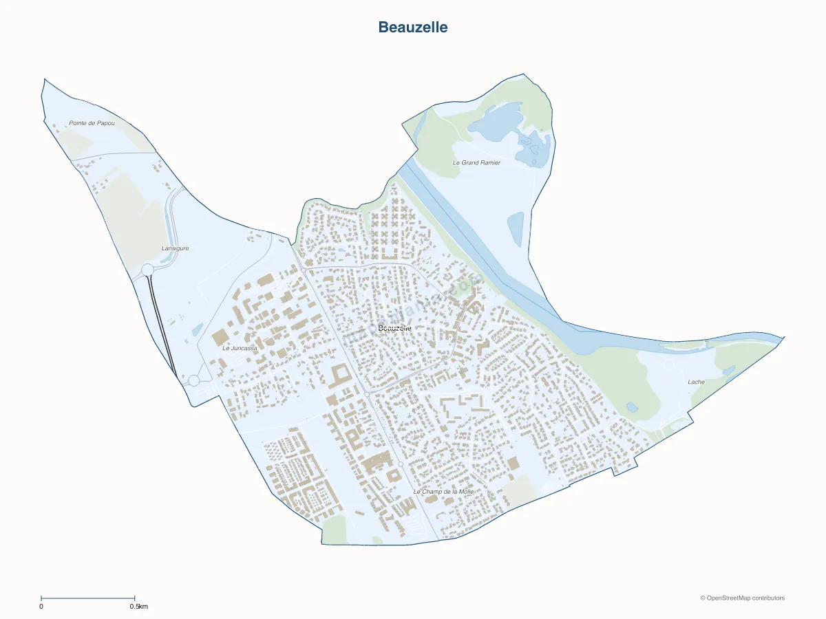 Carte de Beauzelle à personnaliser