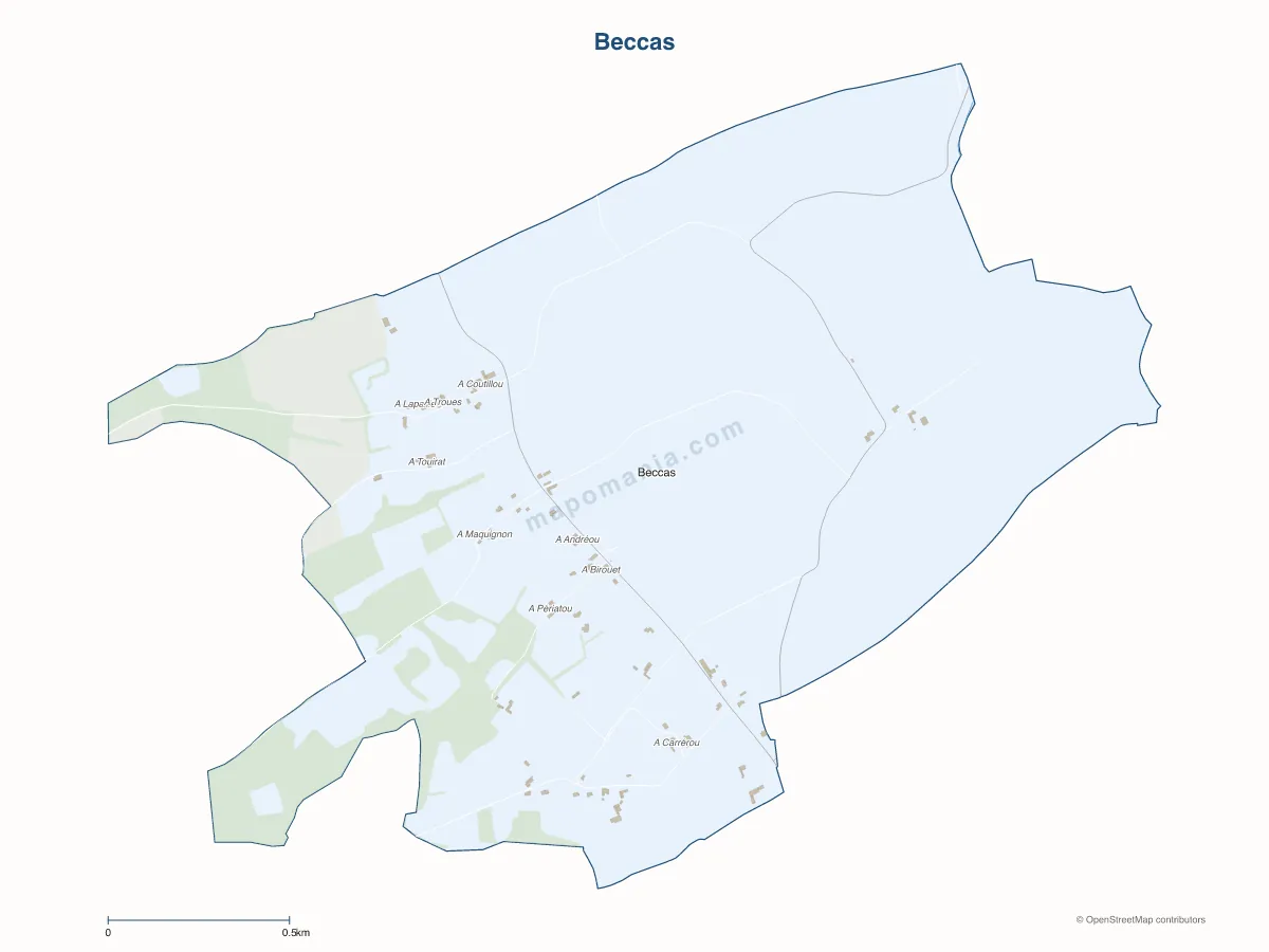 Carte de Beccas à personnaliser
