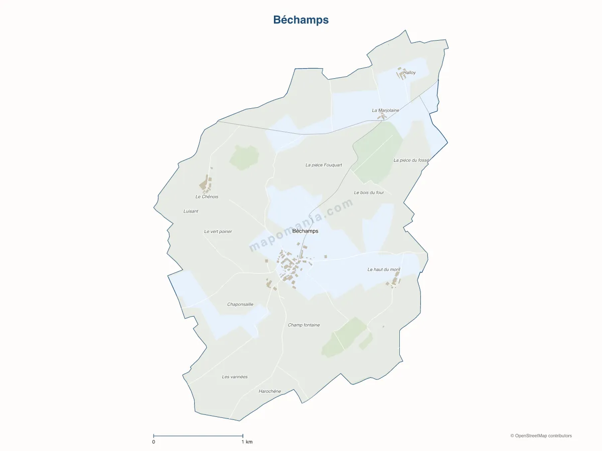 Carte de Béchamps à personnaliser