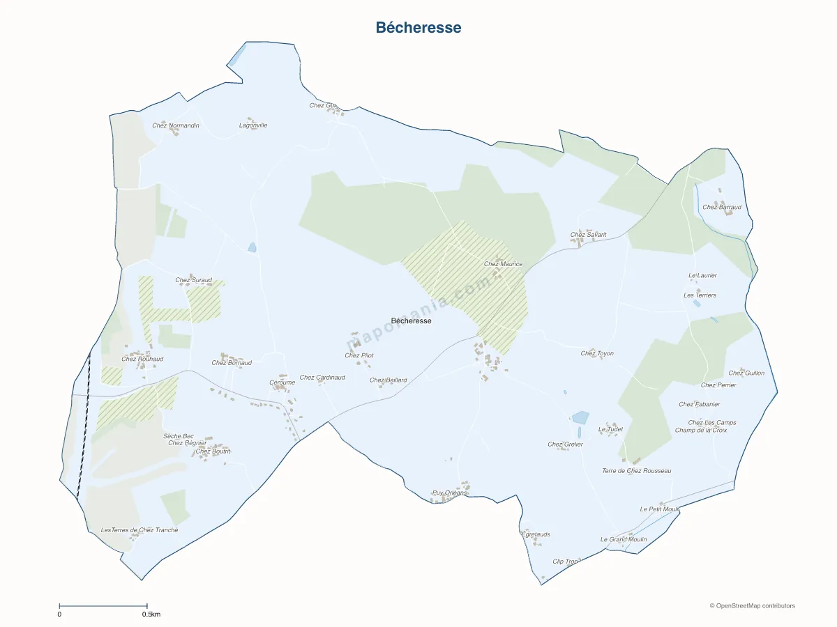 Carte de Bécheresse à personnaliser