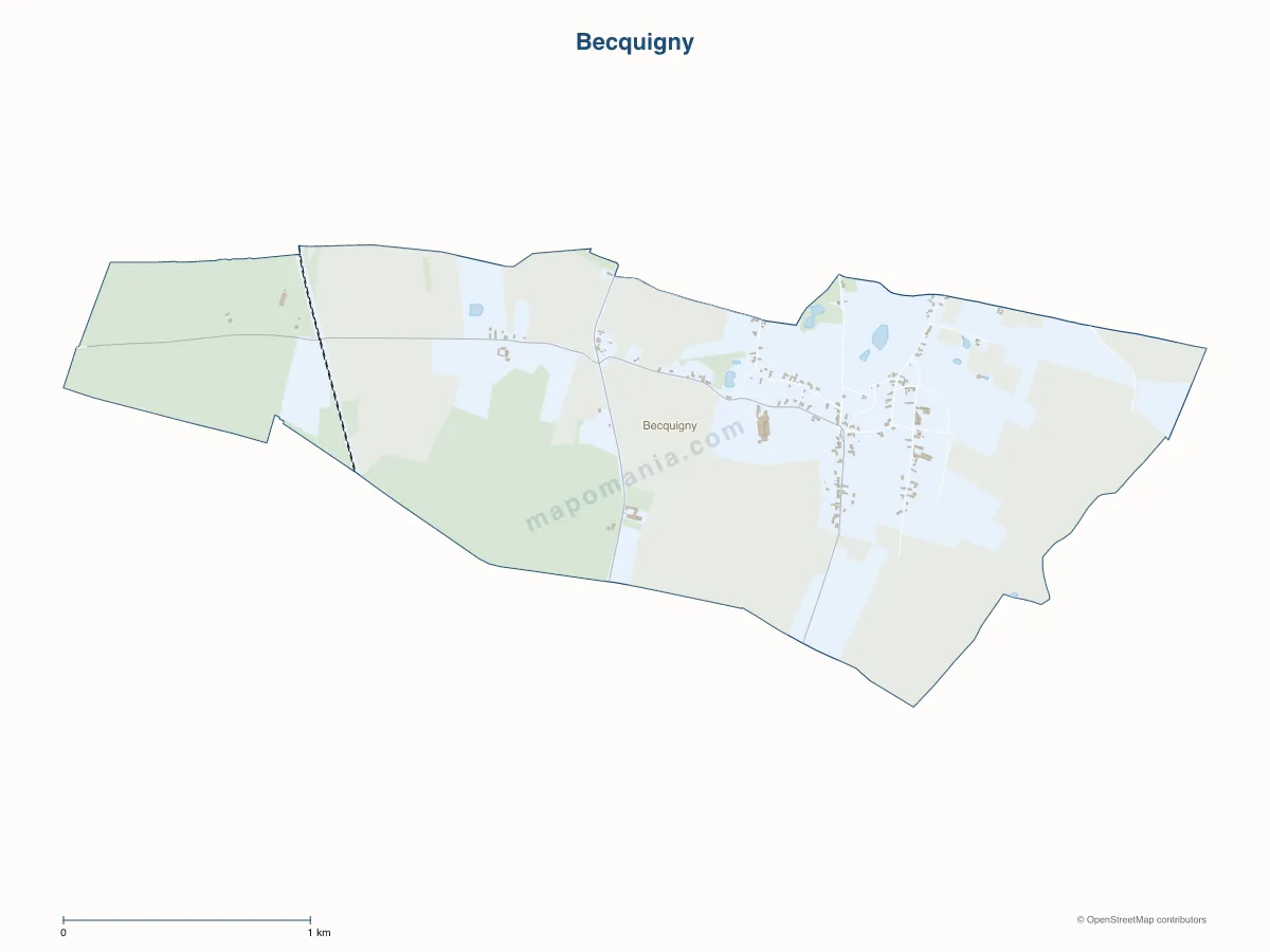 Carte de Becquigny à personnaliser