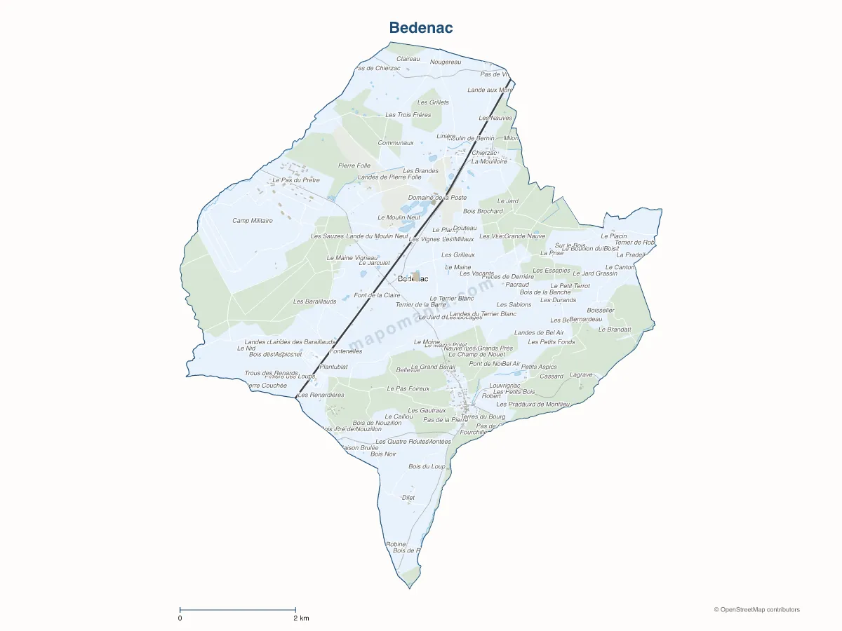 Carte de Bedenac à personnaliser