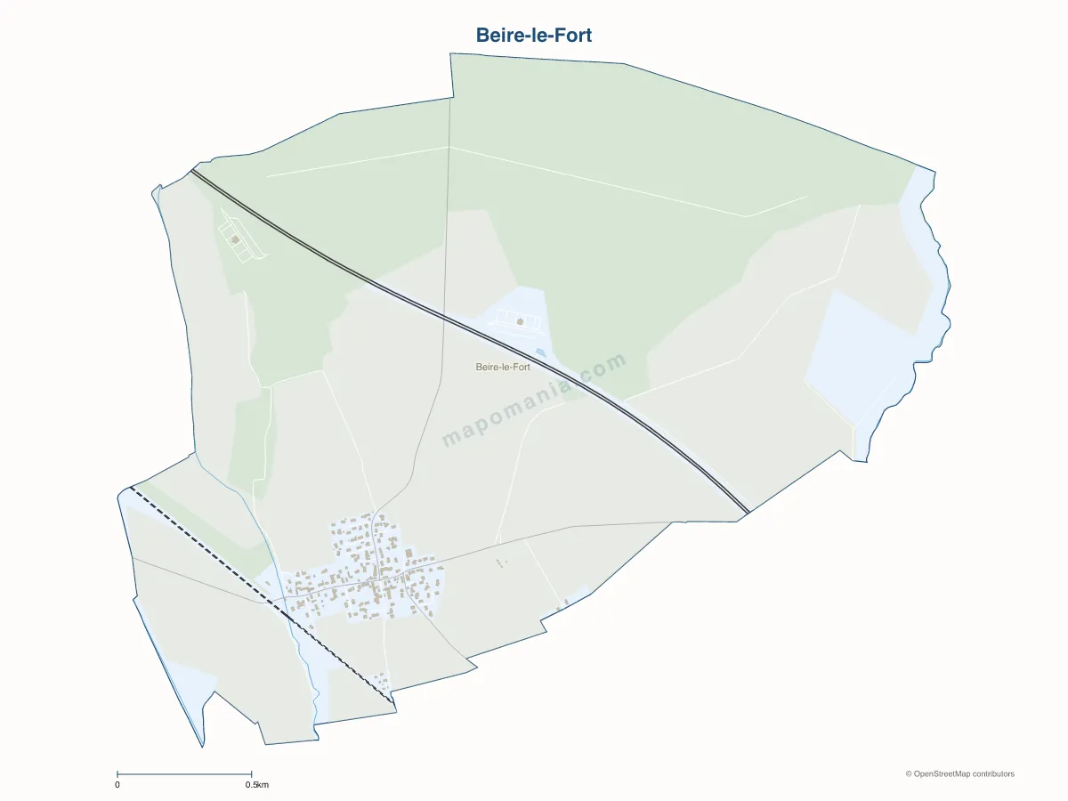 Carte de Beire-le-Fort à personnaliser