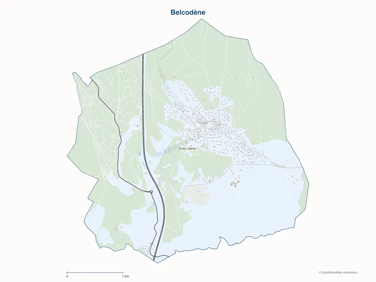 Carte de Belcodène à personnaliser
